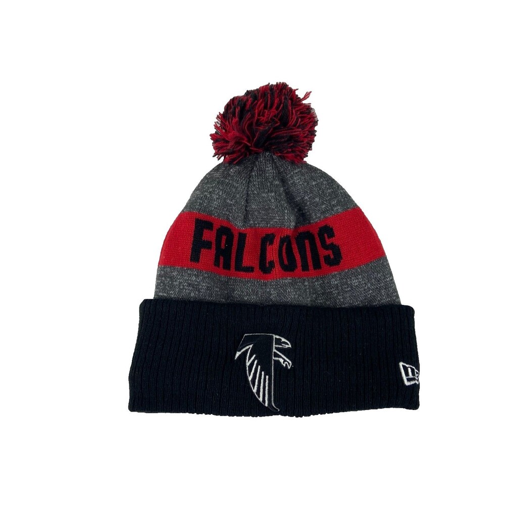 Atlanta Falcons Beanie Cap New Era Black Gray Embroidered Logo NFL